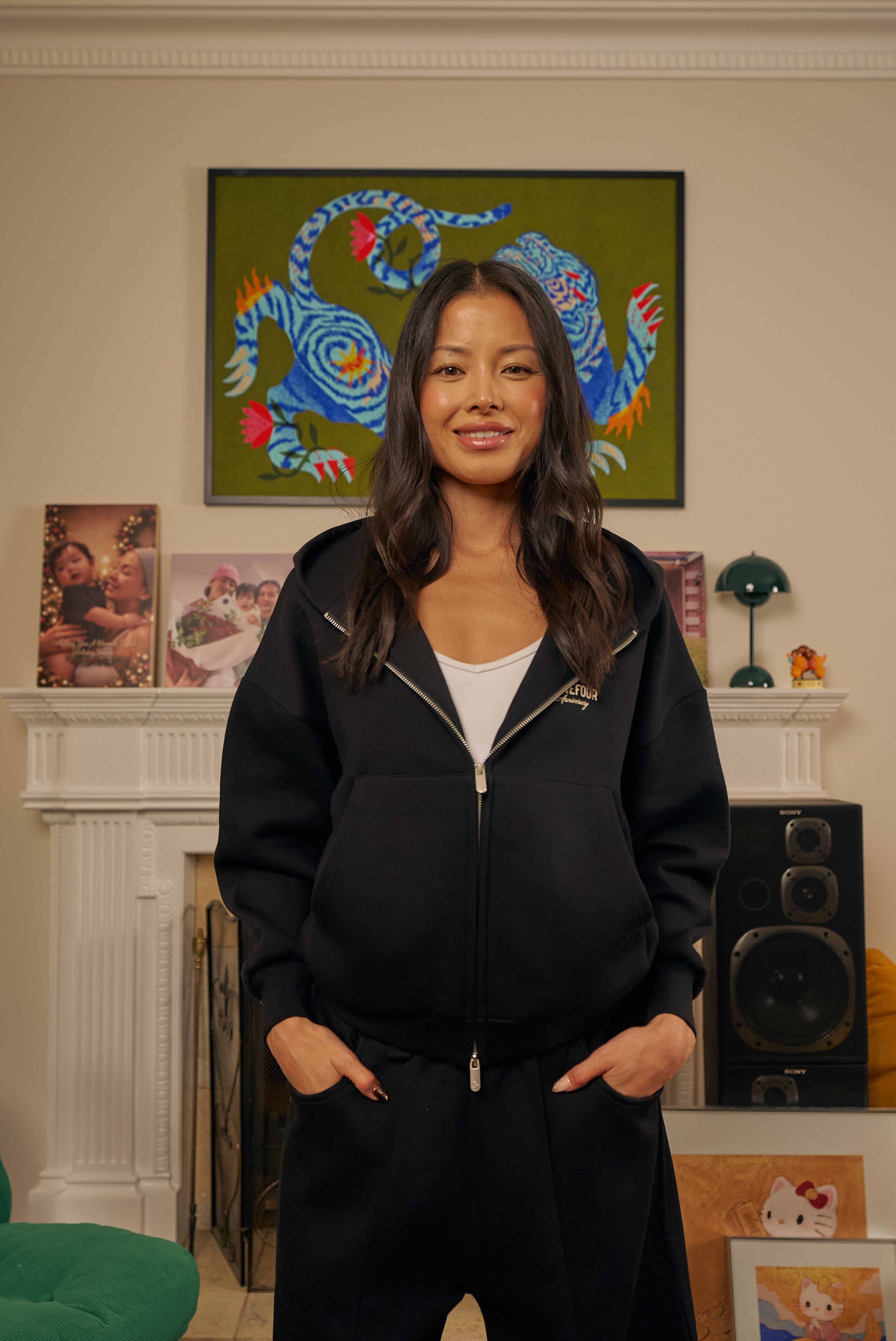 Anniversary Zip Hoodie - Black