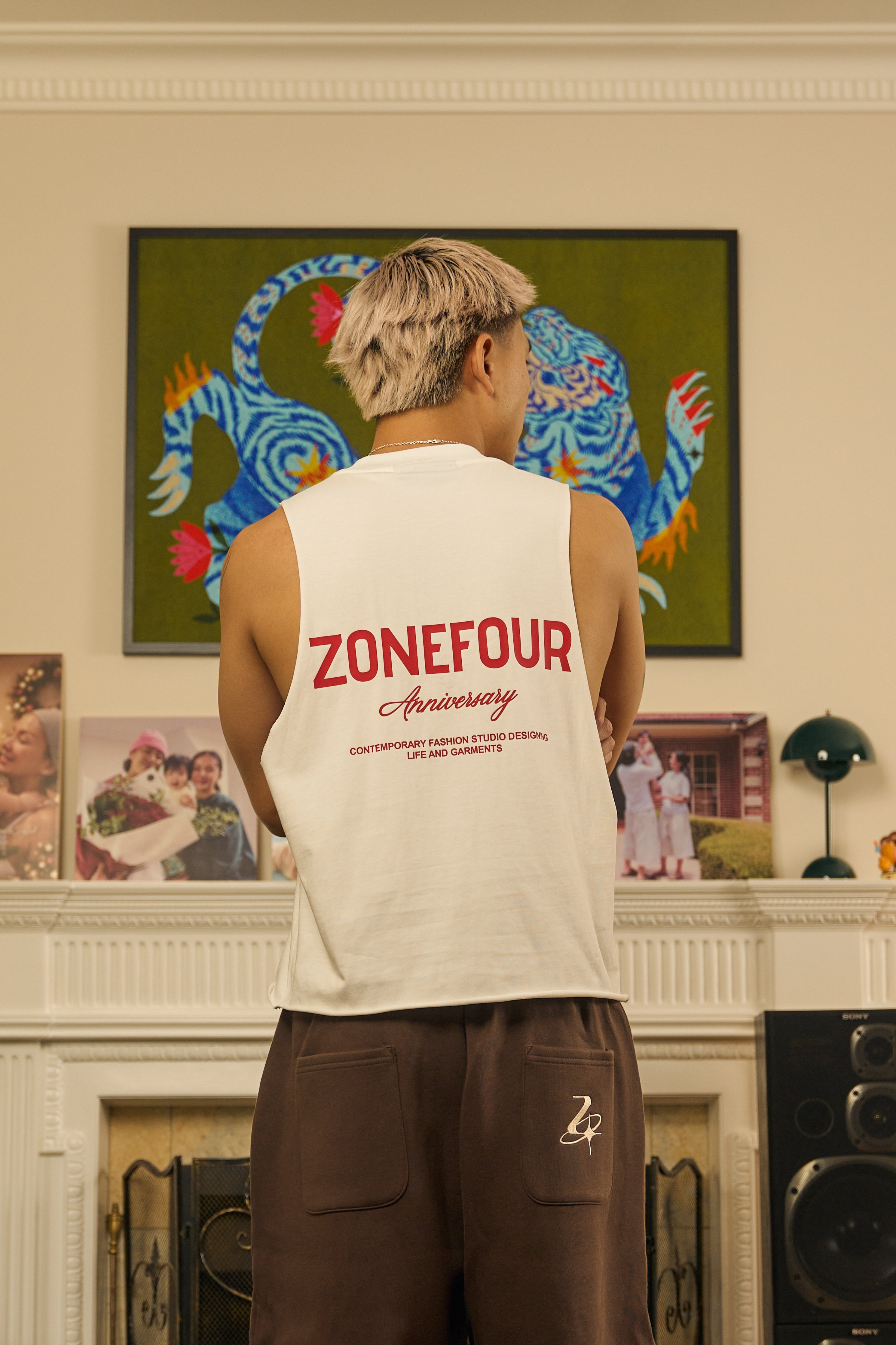 Anniversary Sleeveless Tee - White
