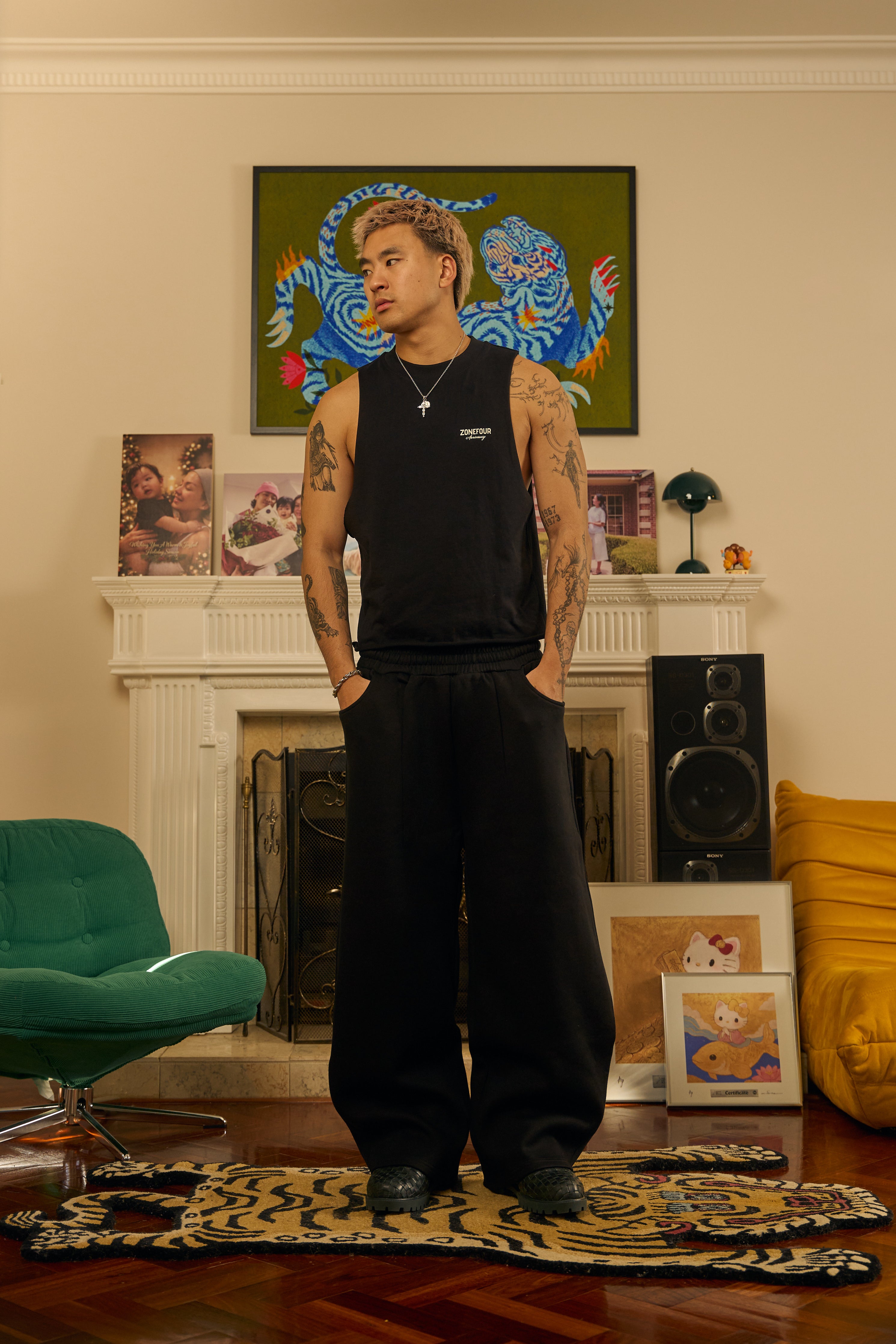 Anniversary Sleeveless Tee - Black