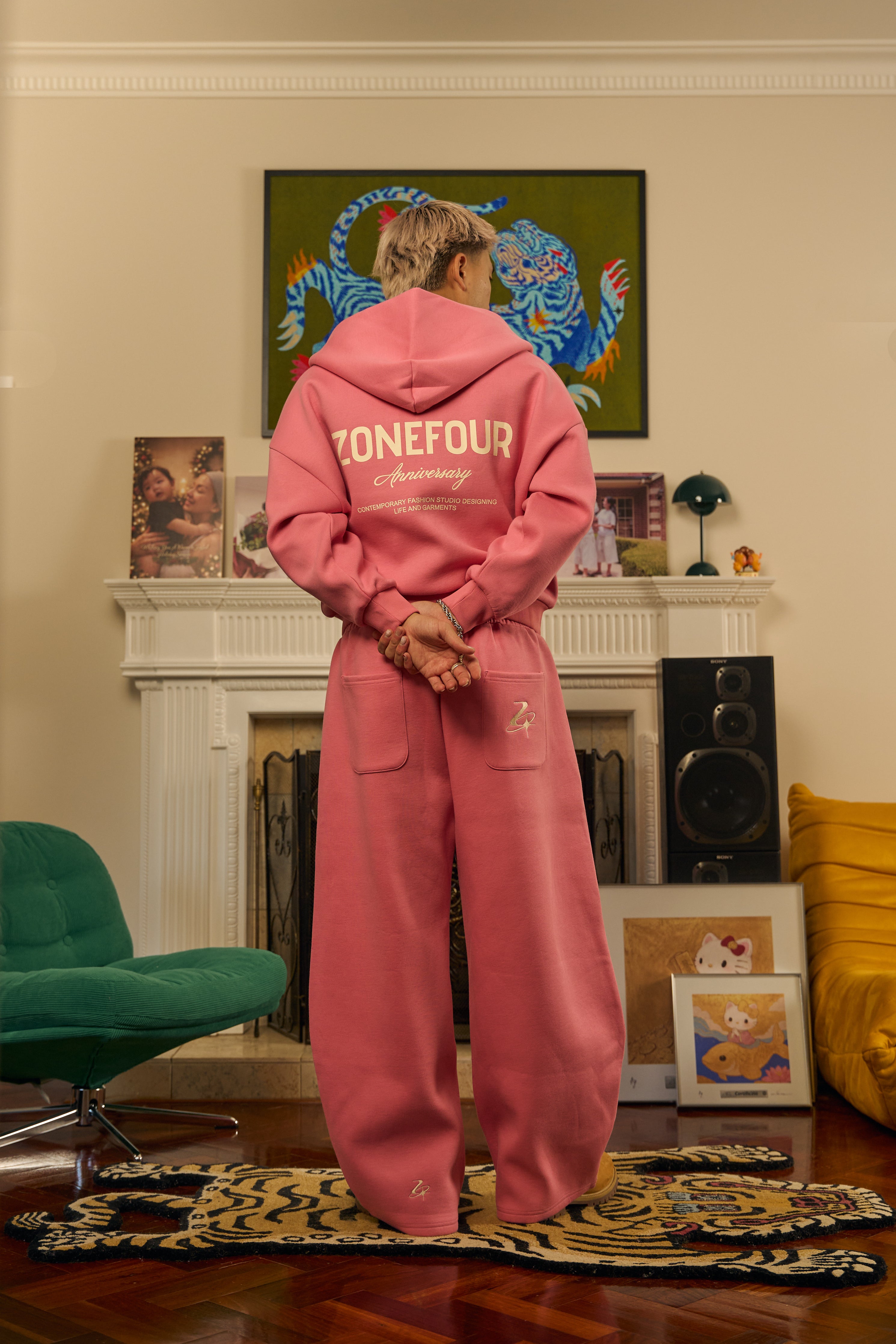 Anniversary Zip Hoodie - Pink