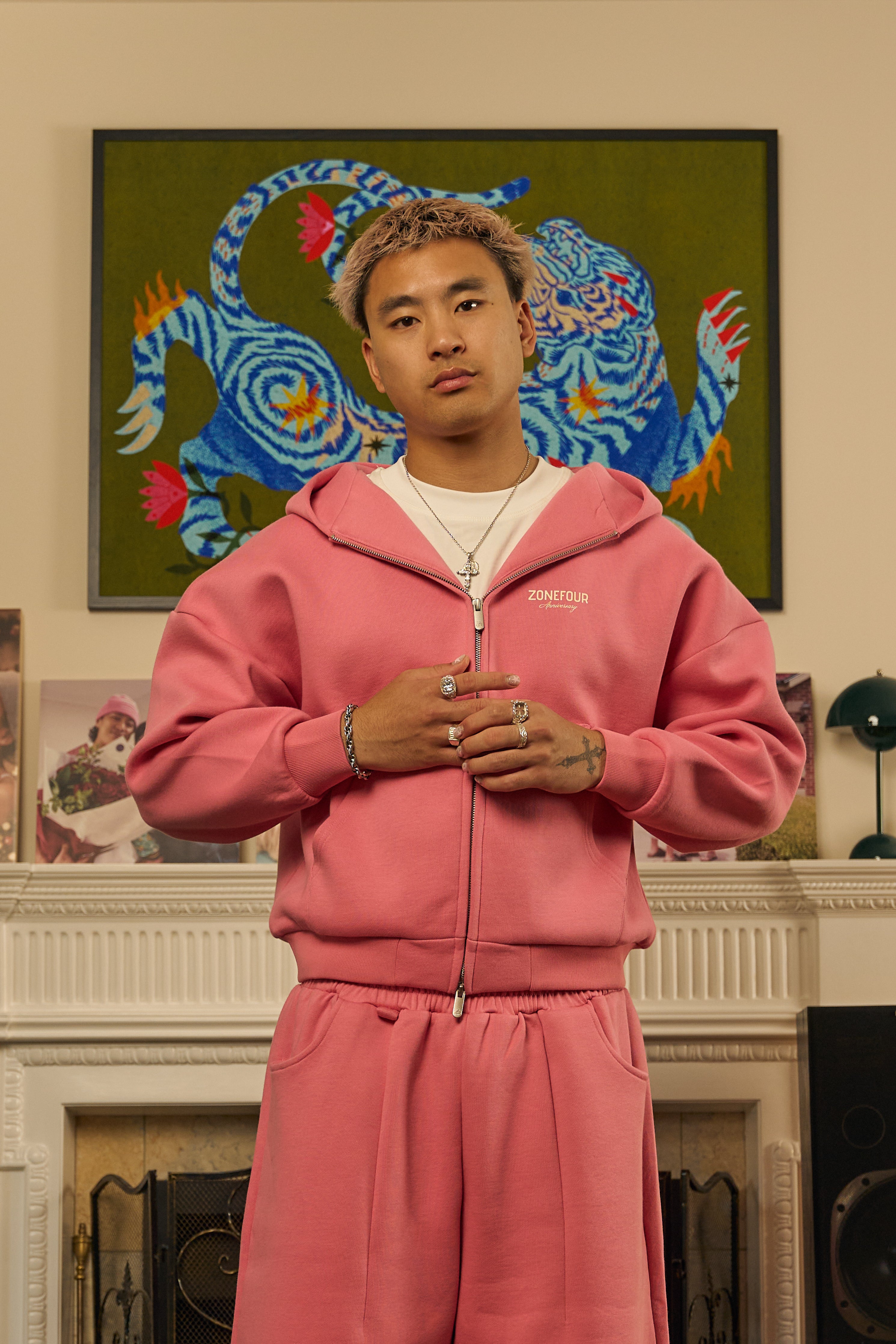 Anniversary Zip Hoodie - Pink