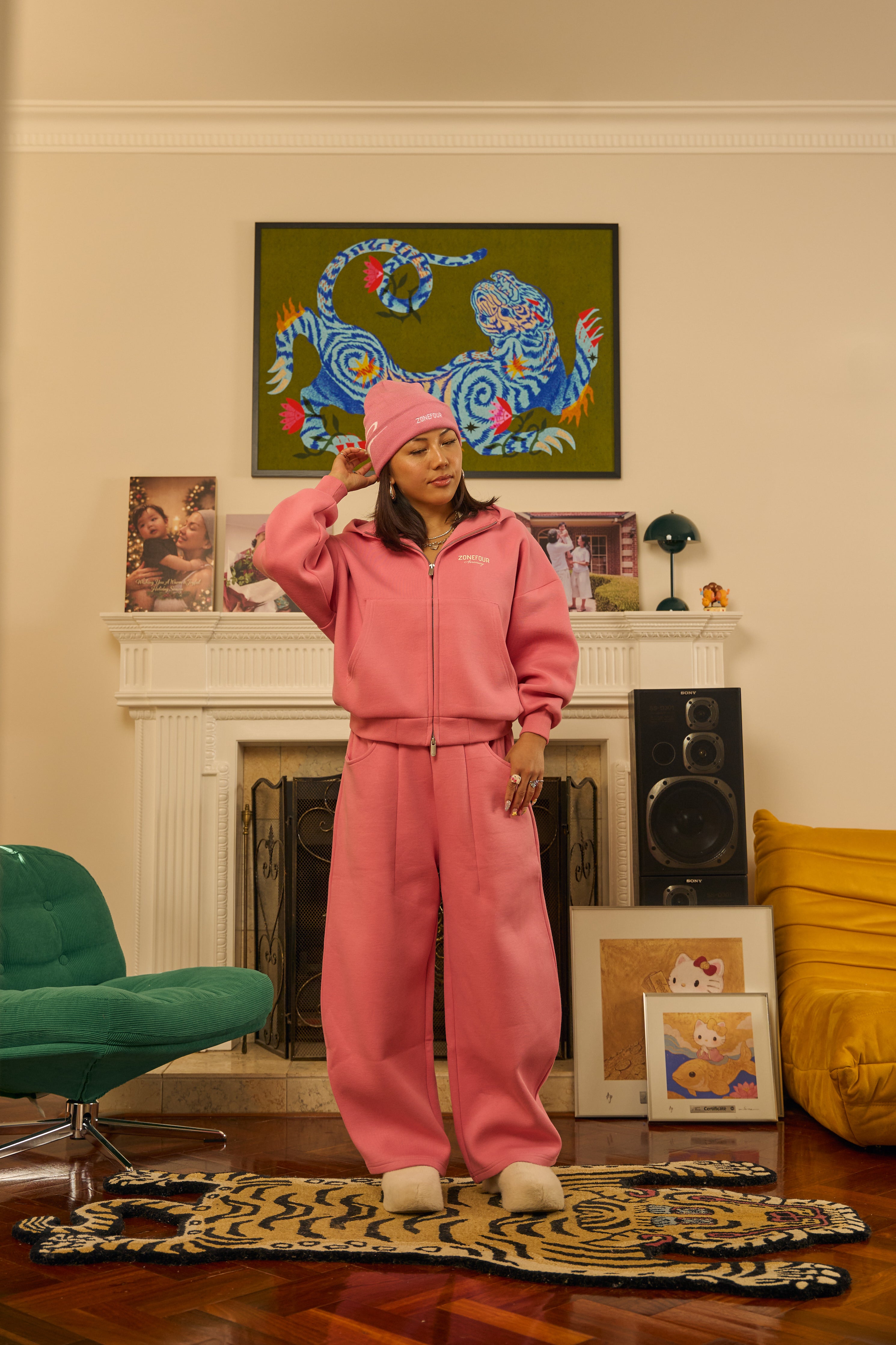 Anniversary Zip Hoodie - Pink