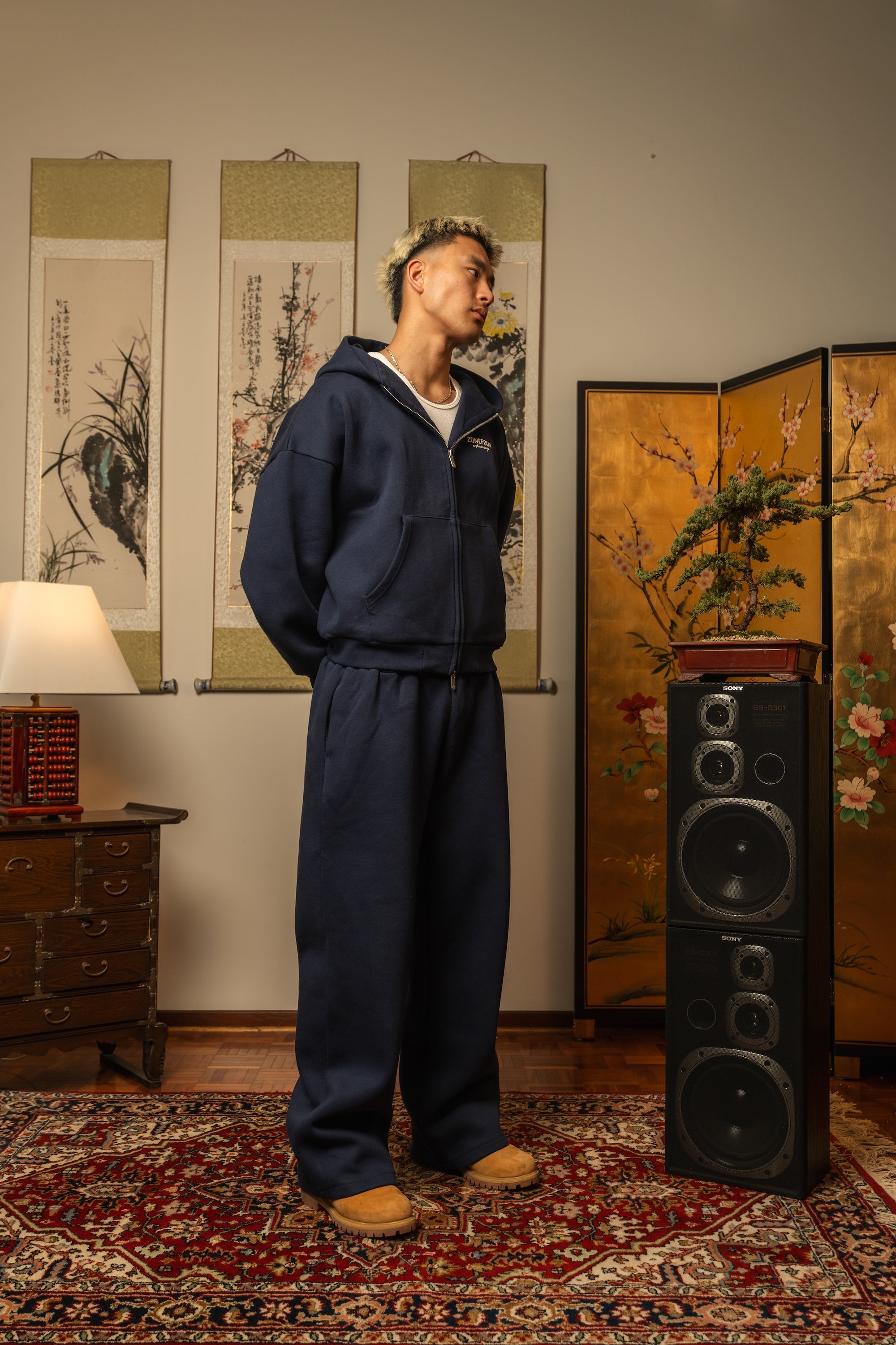 Anniversary Zip Hoodie - Navy