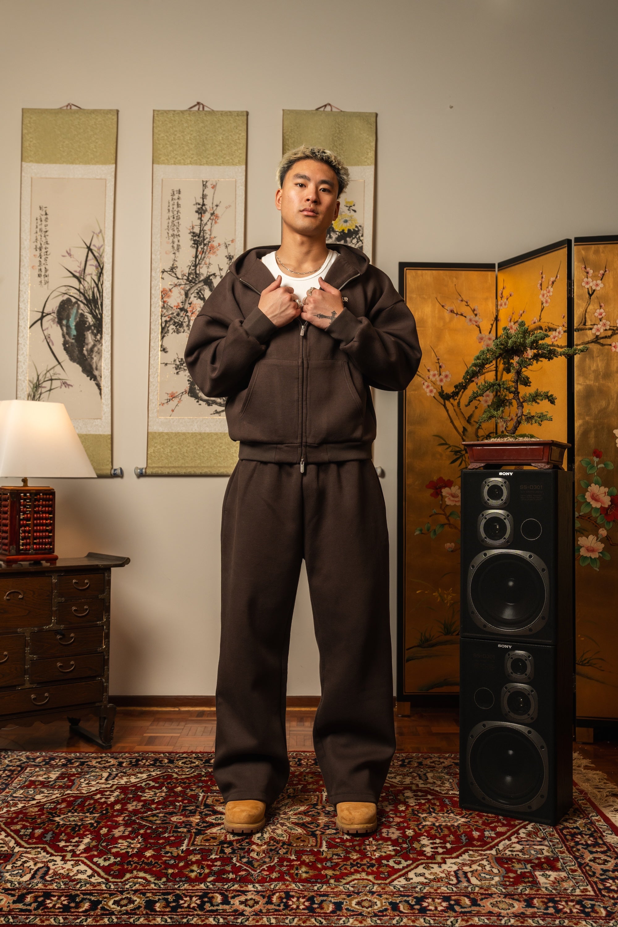 Anniversary Zip Hoodie - Taupe