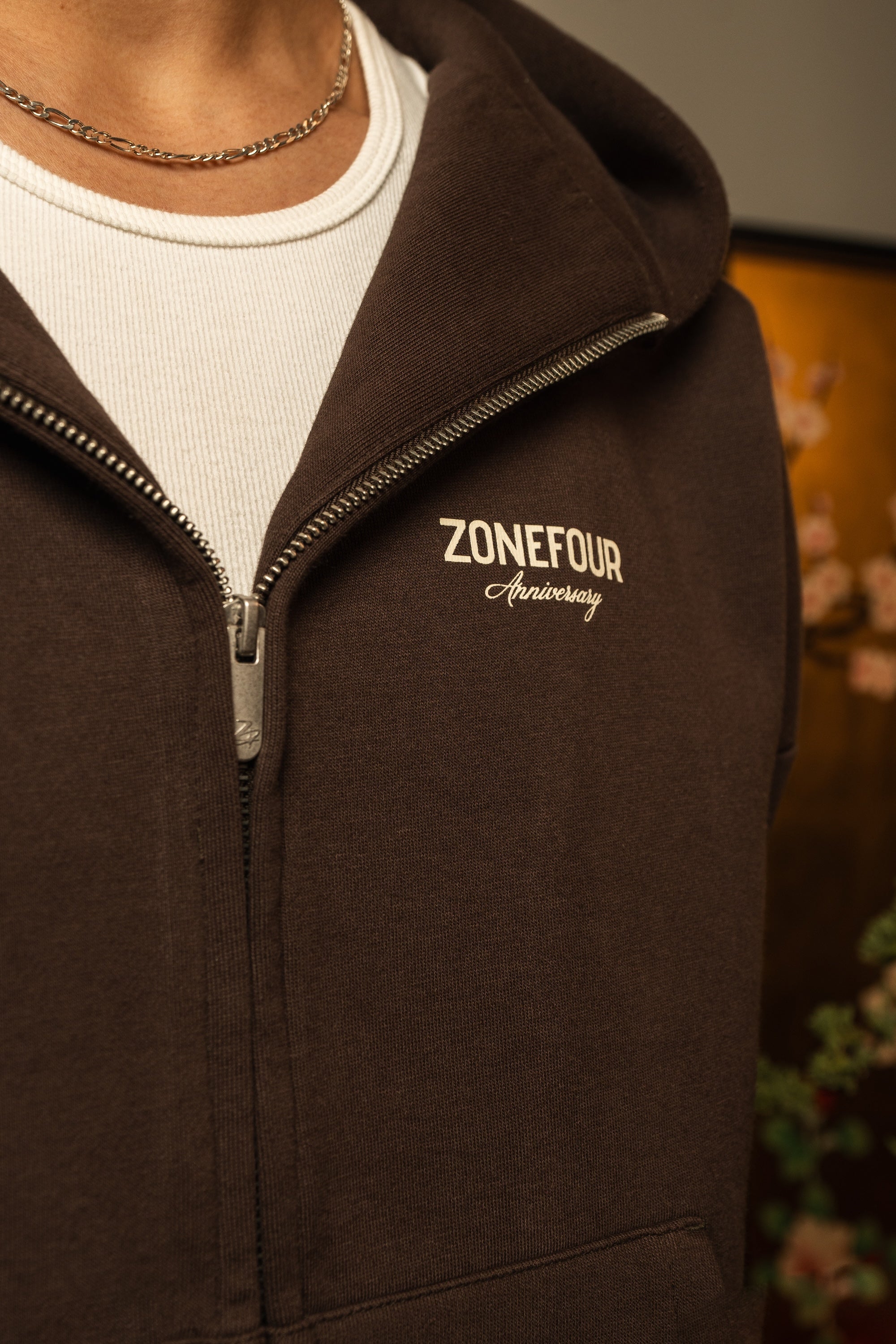 Anniversary Zip Hoodie - Taupe