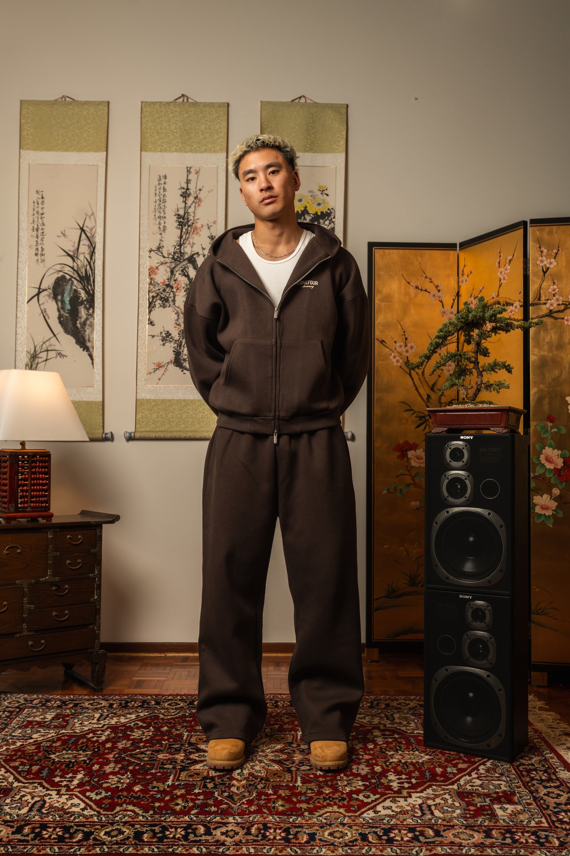 Anniversary Zip Hoodie - Taupe