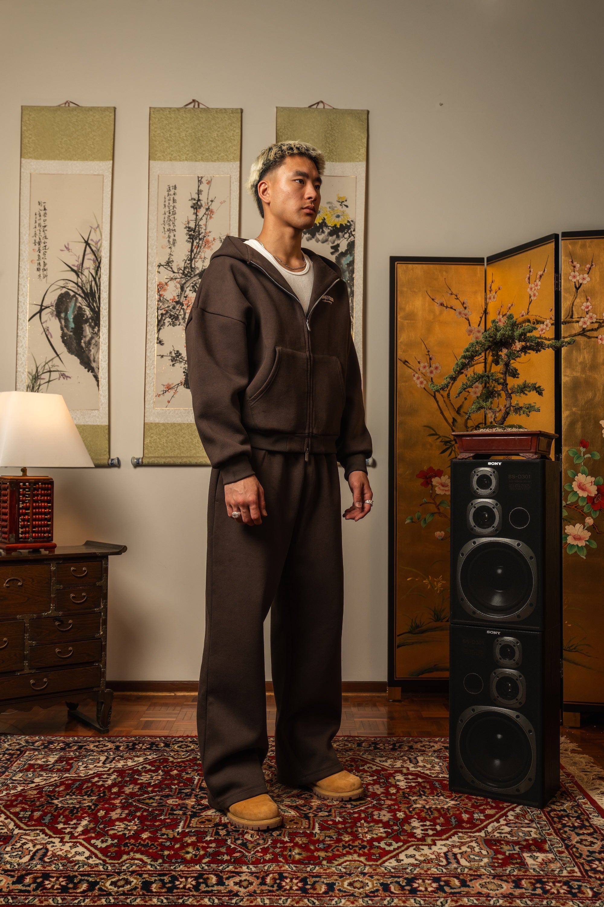 Anniversary Zip Hoodie - Taupe