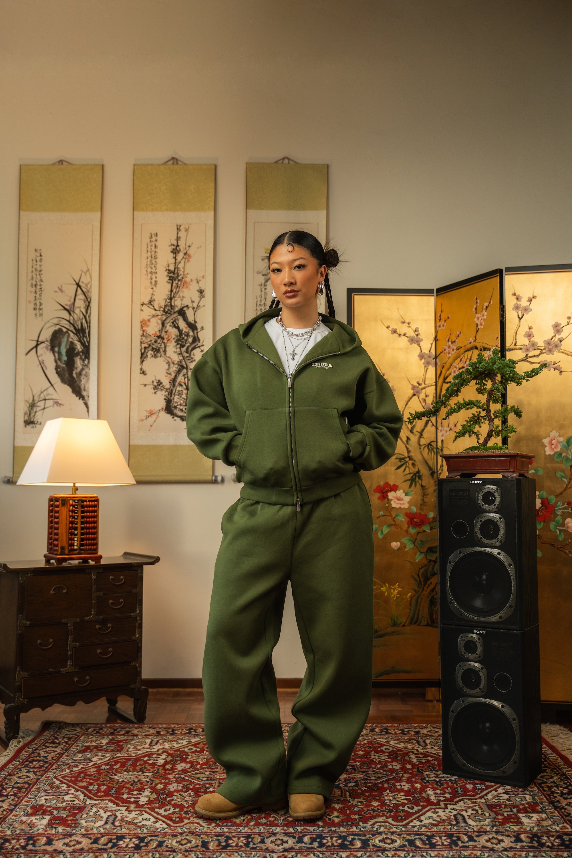 Anniversary Zip Hoodie - Field Green