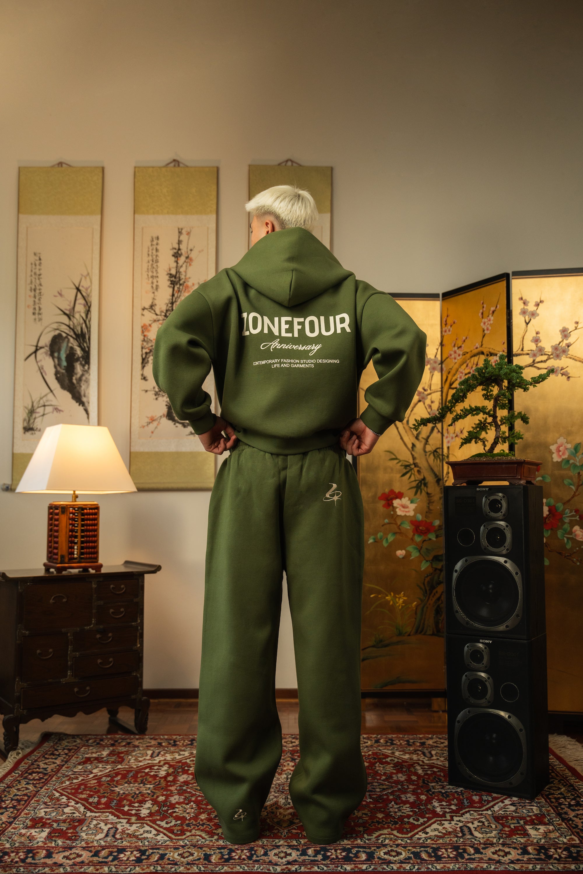 Anniversary Zip Hoodie - Field Green
