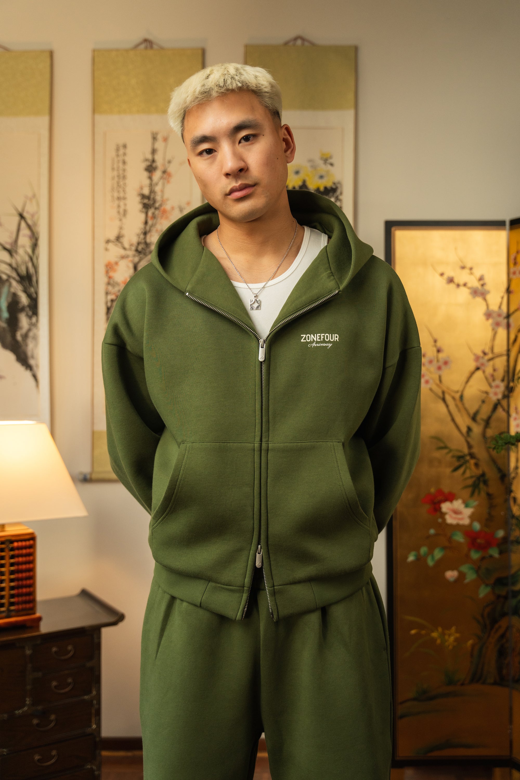 Anniversary Zip Hoodie - Field Green