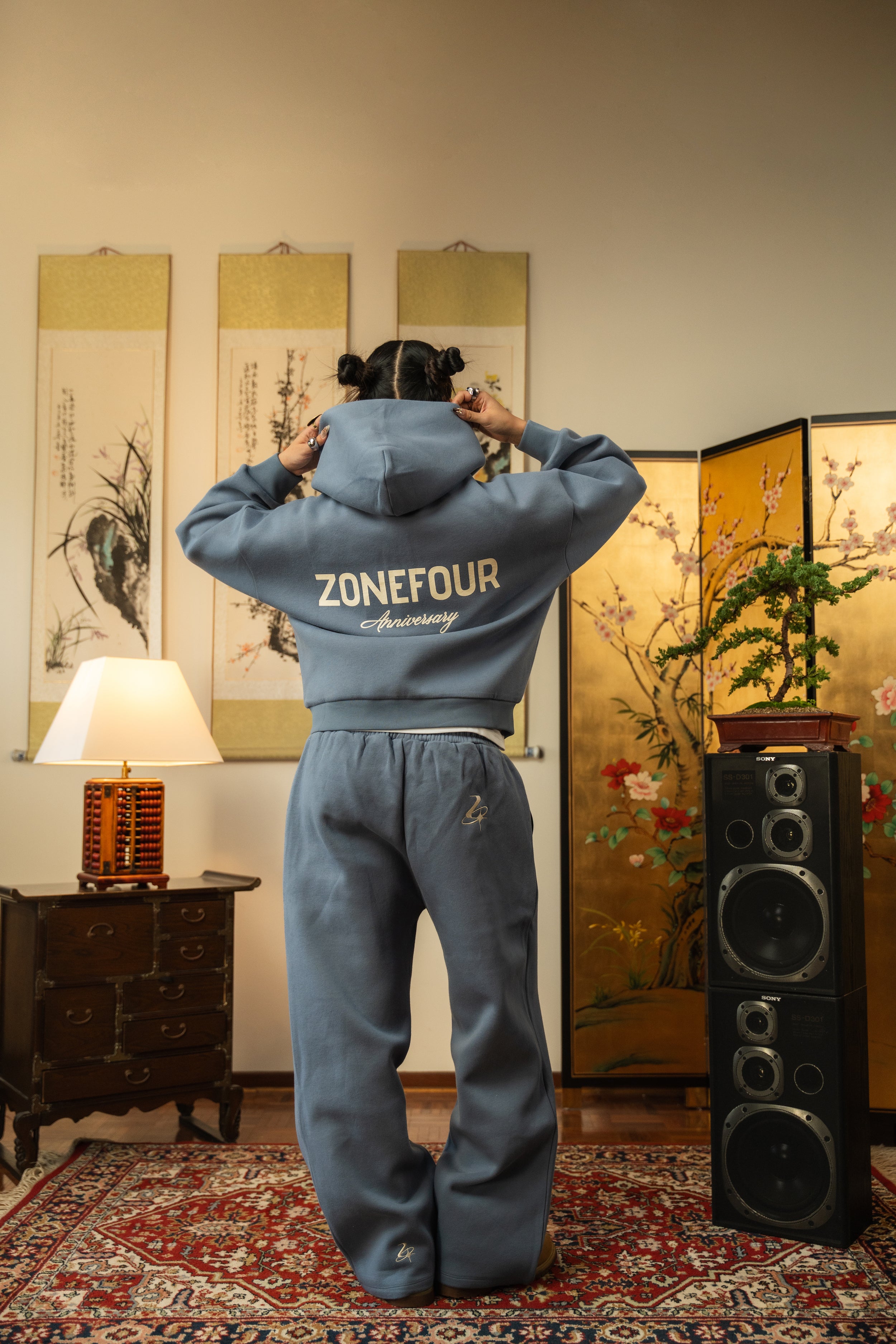 Anniversary Zip Hoodie - Calm Blue