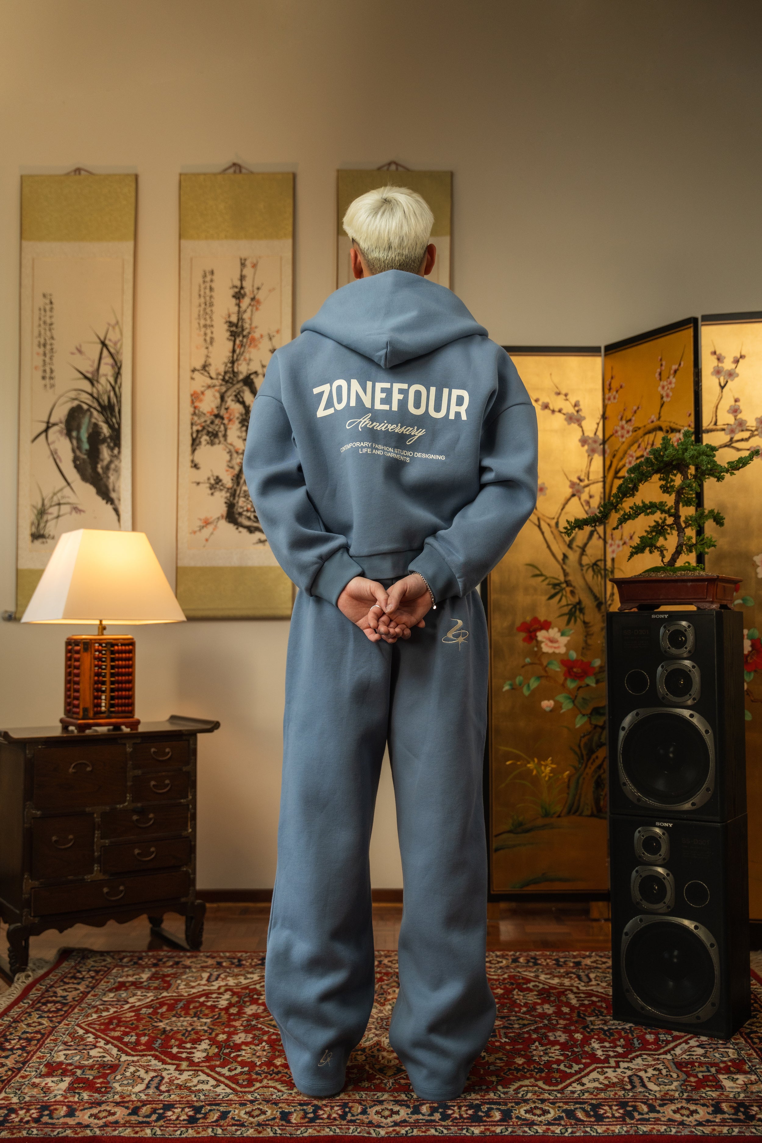 Anniversary Zip Hoodie - Calm Blue