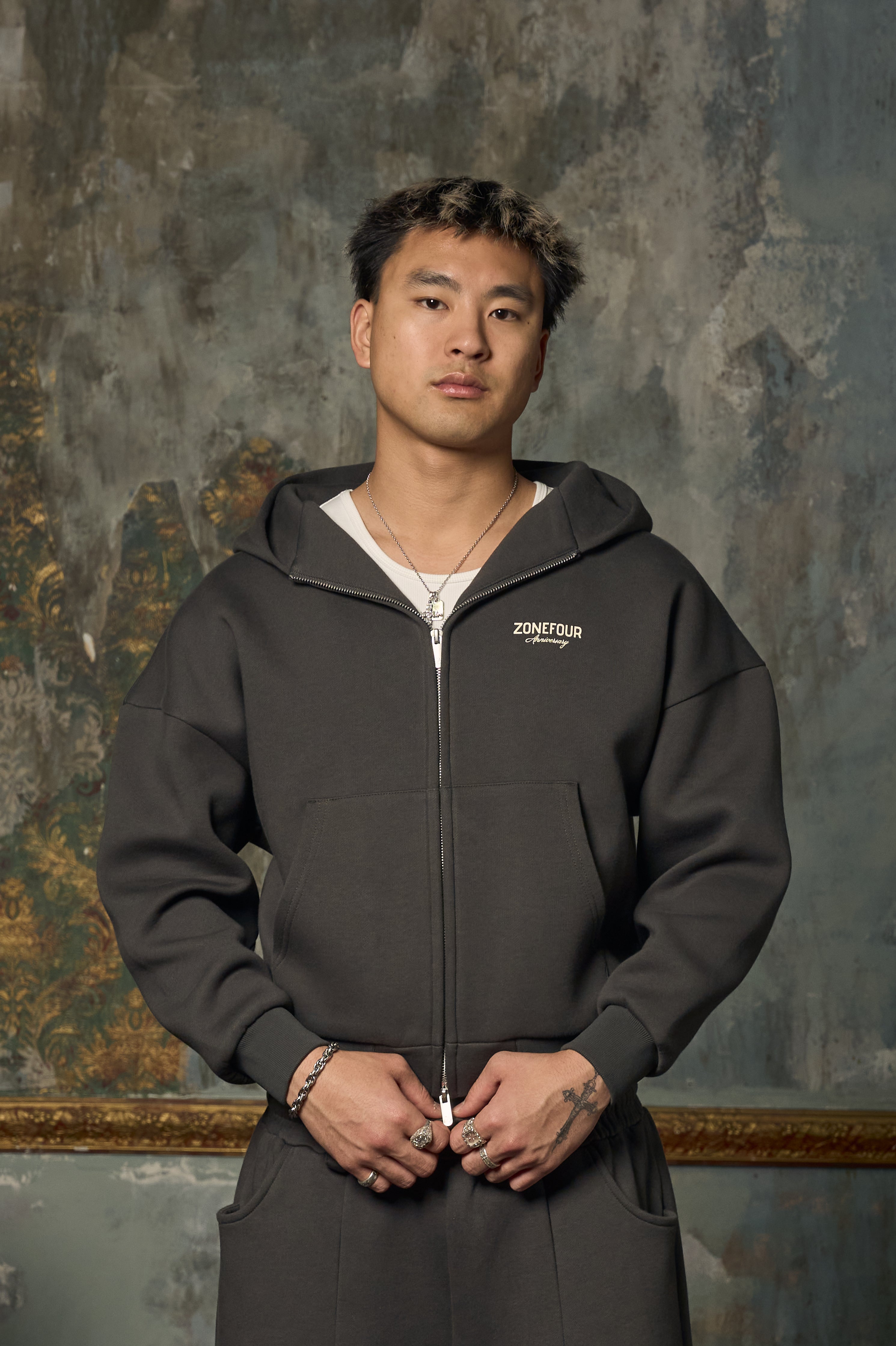 Anniversary Zip Hoodie - Asphalt