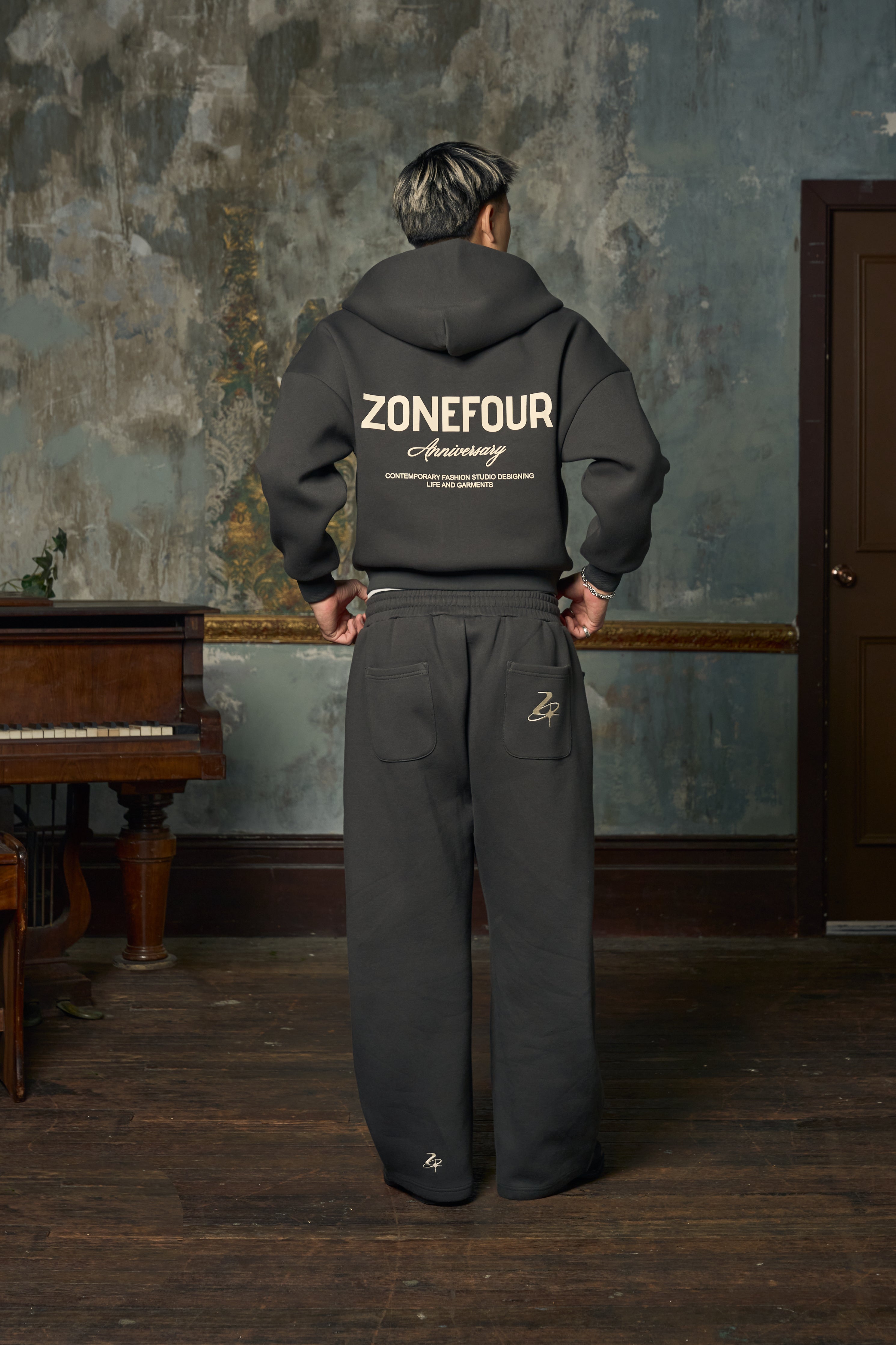 Anniversary Zip Hoodie - Asphalt