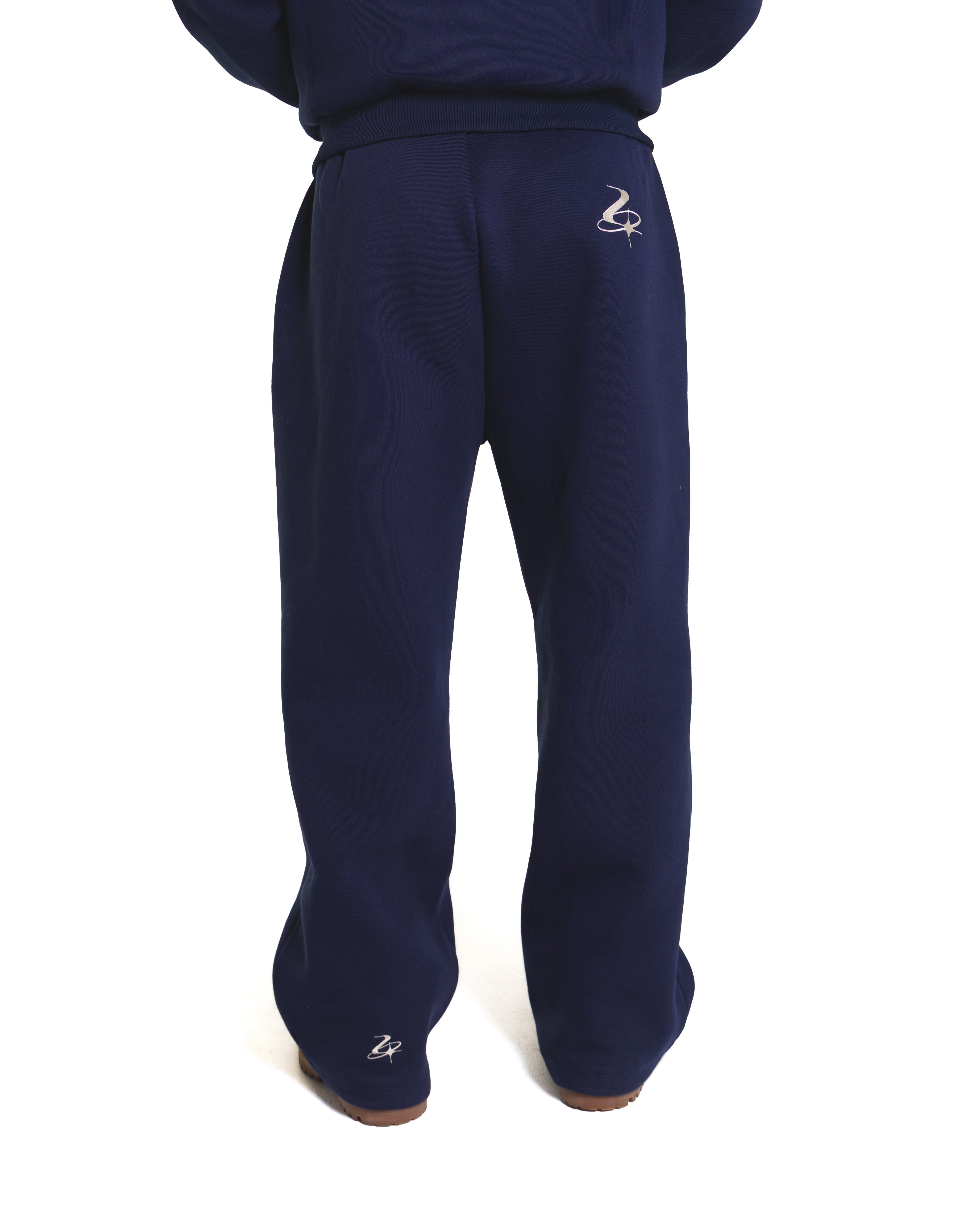 Anniversary Wide Leg Sweats - Navy